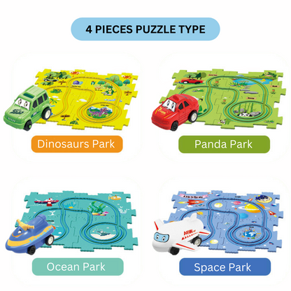 Plastic Transportation Puzzles (Ages 3-5) | Educational Track Play Set Gift