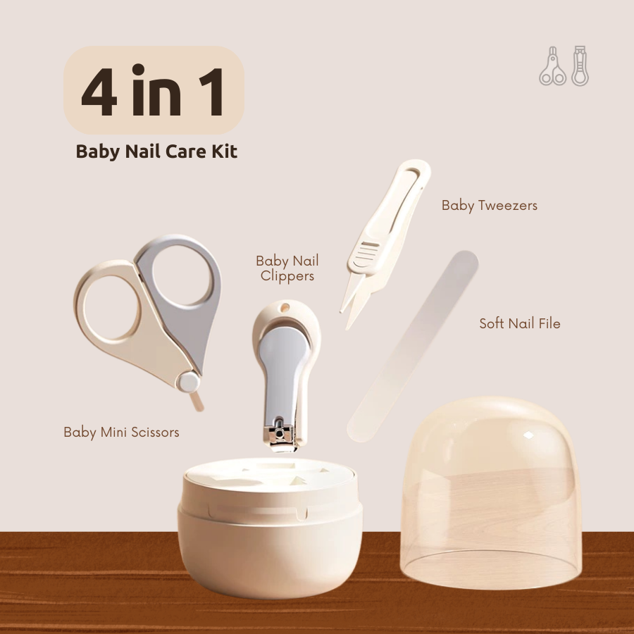 4 in 1 Baby Nail Care Kit | Perfect for Newborns and Toddlers | Travel-Friendly | BPA FREE