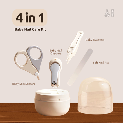 4 in 1 Baby Nail Care Kit | Perfect for Newborns and Toddlers | Travel-Friendly | BPA FREE