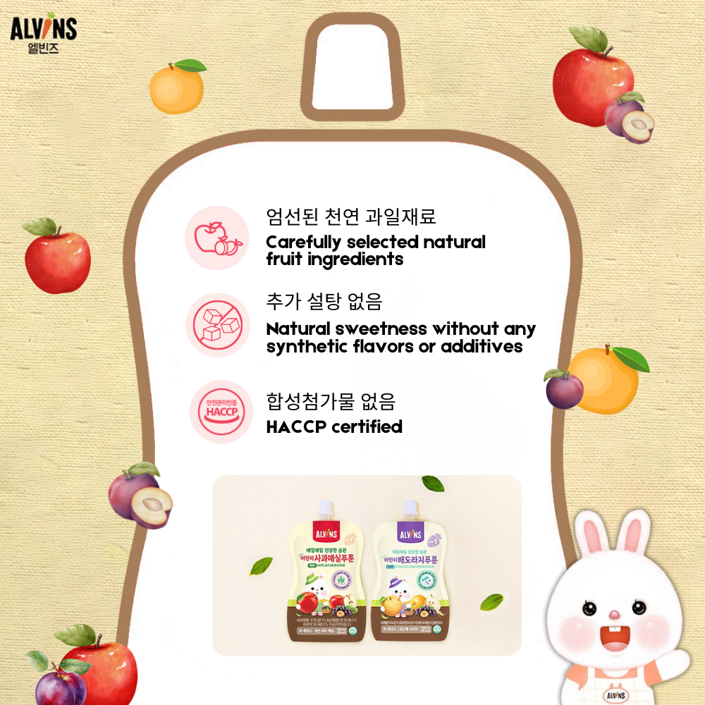 Alvins – Korean Apple / Pear Juice with Prune for 12m+