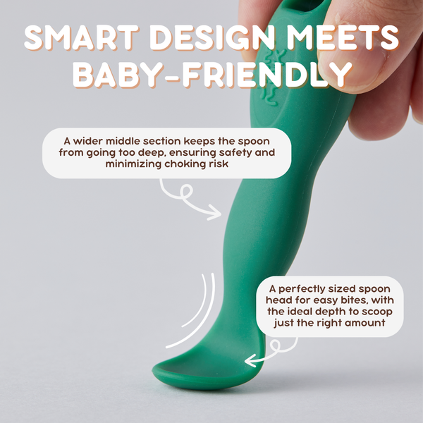 JAMMUK - Baby Ergonomic Silicone Peanut Spoon & Strap