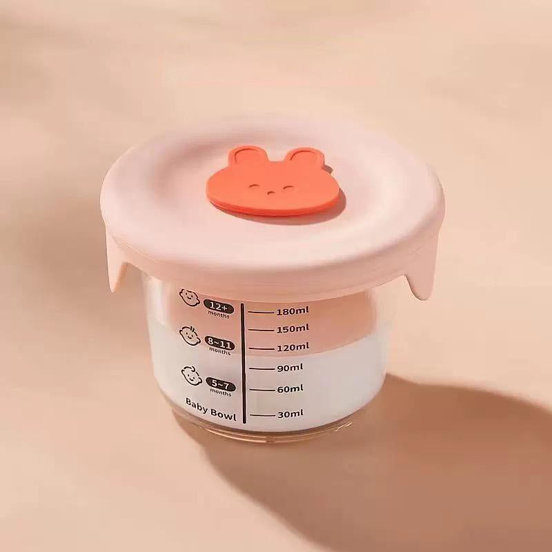 Bunny Food Storage Glass Container - Circle & Square | For easy meal prep!