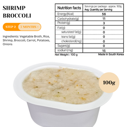 Korean Ready To Eat Nutritional Rice Porridge (6M+) - Seafood, Mushroom, Cheese (100g)