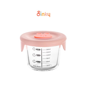 Dinky Family Cute Bunny Circle & Square Food Storage Glass Container | Making baby meal preparation time so much easier!