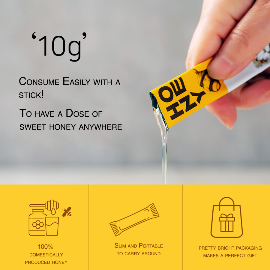 100% Natural Pure Acacia Honey Sticks (South Korea)