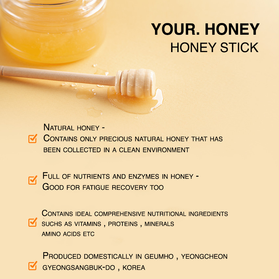 100% Natural Pure Acacia Honey Sticks (South Korea)